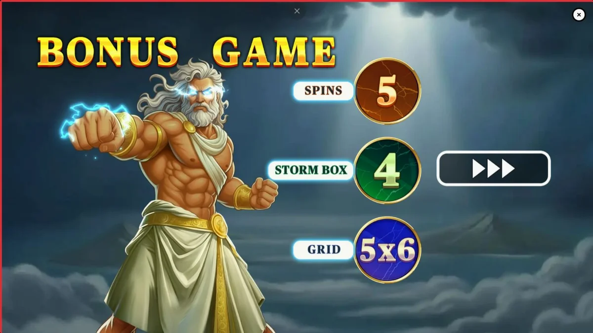 Pots of Power: Zeus slot game interface featuring Greek mythology elements and golden pots